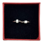 Cercei pentru Dama, Jolie, Argint 925, Model Creole cu Piatra Alba, 12 mm, 0.8g, 1.5 cm x 1.4 cm, Argiuntiu