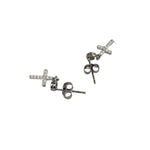 Cercei Argint 925 Cruce cu Pietre, 1.2 g
