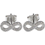 Cercei Argint 925 Infinit Mic cu Pietre, 1 g
