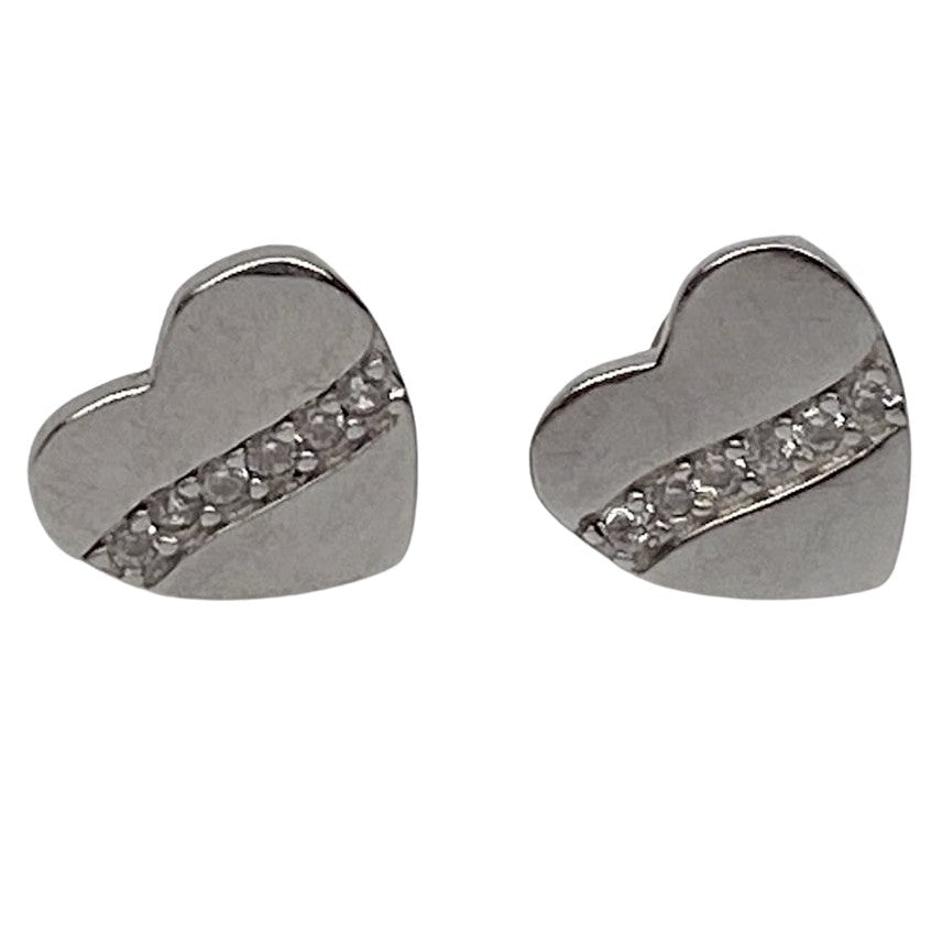 Cercei Argint 925 Inima cu Minizirconii, 1.78 g