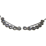 Cercei Argint 925 Model pe Lob cu Pietre, 2.16 g