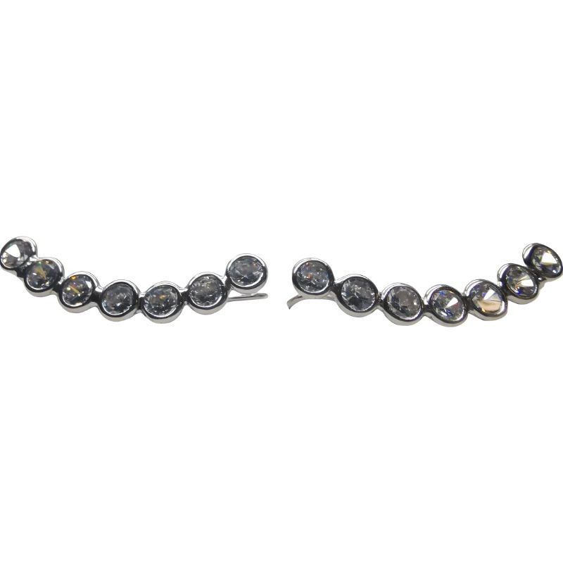Cercei Argint 925 Model pe Lob cu Pietre, 2.16 g