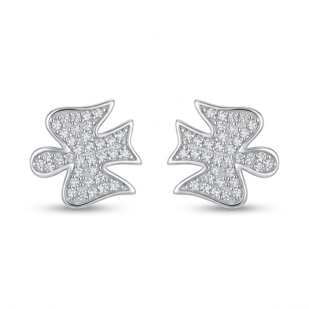 Cercei pentru Dame, Jolie Silver, din Argint 925, model Inger, Pietre Zirconia, 1.05 g, Argintiu
