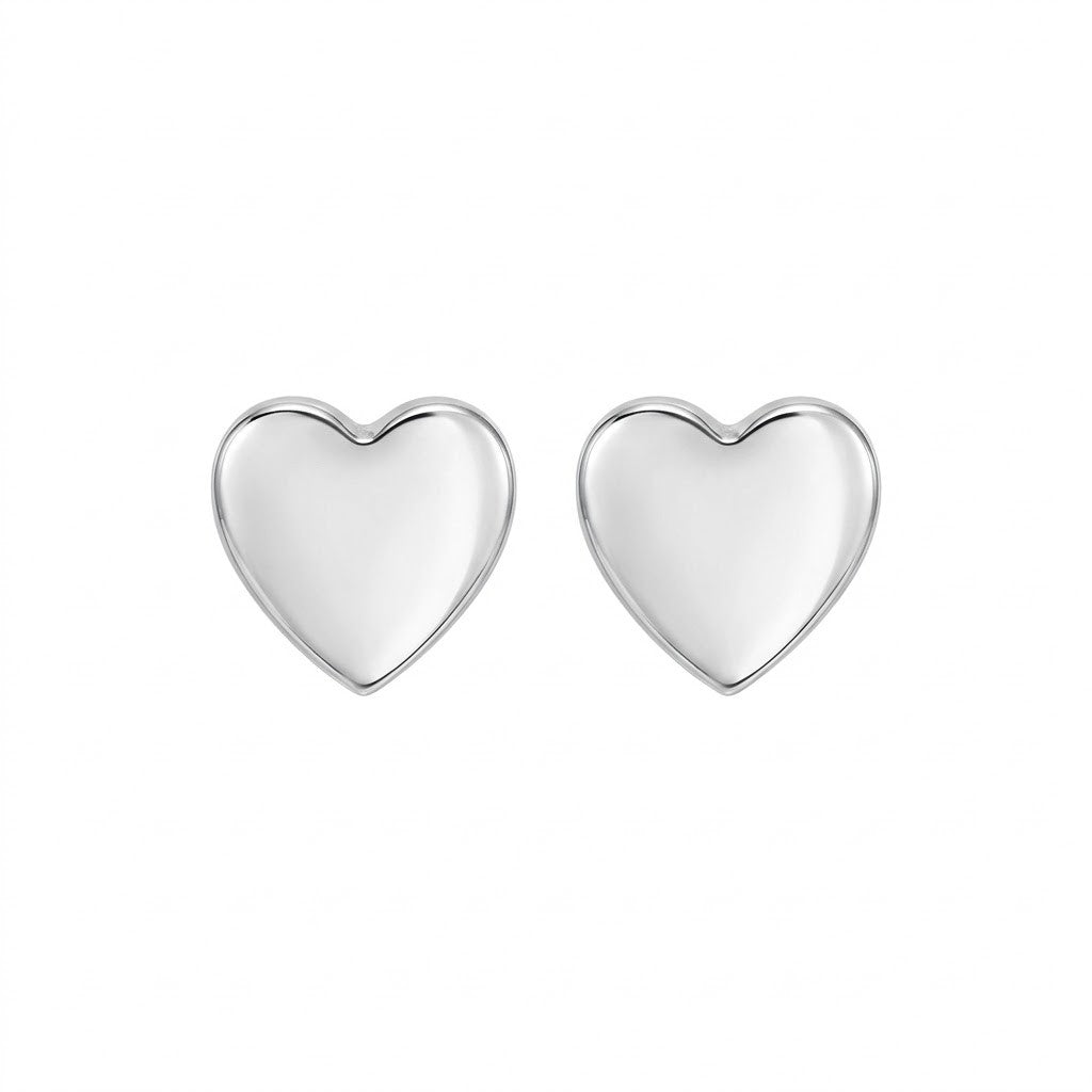 Cercei din Argint 925, Jolie Silver, pentru Dama, Model Inima, 1.27 g, Design Elegant si Romantic, Argintiu