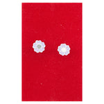 Cercei pentru Copii Argint 925, Jolie, Model Floricele, cu Email Colorat, 1.26 g, Argintiu