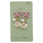 Cercei Dama de Primavara, Jolie, Model Floare in Glob, Eleganti si Moderni, 3 x 1 cm per unitate, Roz