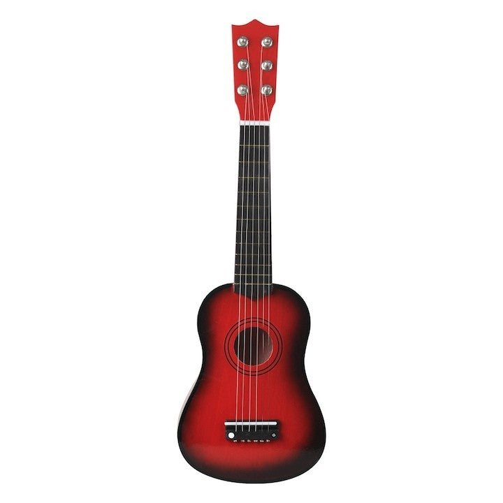 Chitara pentru Copii, Flippy, din Lemn si Plastic, pentru Incepatori, 53.4 x 17.5 x 5.8 cm, Rosu Lucios