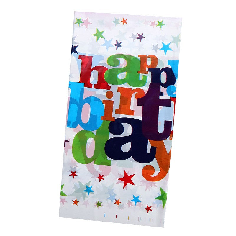 Fata de Masa Dreptunghiulara, Flippy, Colectia Happy Birthday, 180 x 108 cm, din Plastic PE, Impermeabila, Multicolor