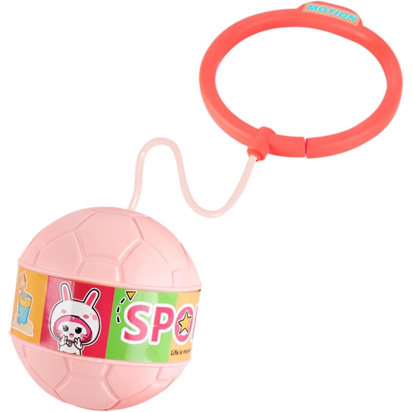 Minge pentru Sarit, Flippy, Tip Coarda Hula Hoop, Cerc 12 cm, Coarda 52 cm, Minge 12 x 11 cm, Functie Iluminat, 4-6