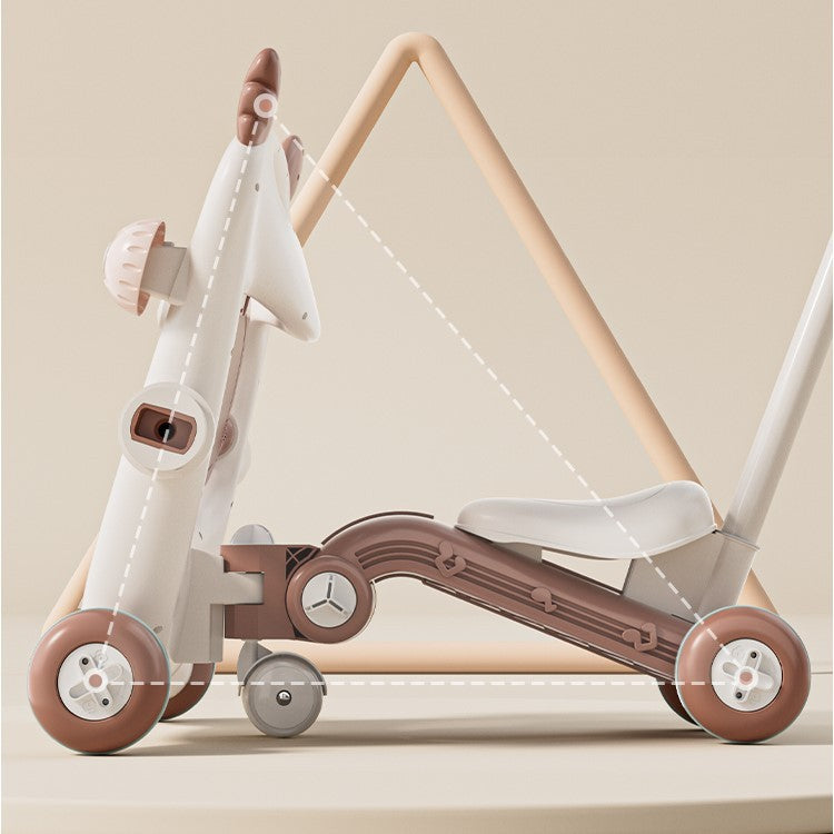 Antemergator pentru Copii 8 in 1, Flippy, Multifunctional, cu Maner de Impingere Detasabil, Scuter, Trotineta, Scaun