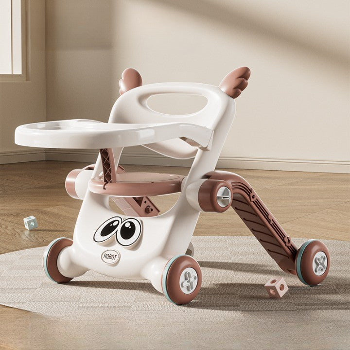 Antemergator pentru Copii 8 in 1, Flippy, Multifunctional, cu Maner de Impingere Detasabil, Scuter, Trotineta, Scaun