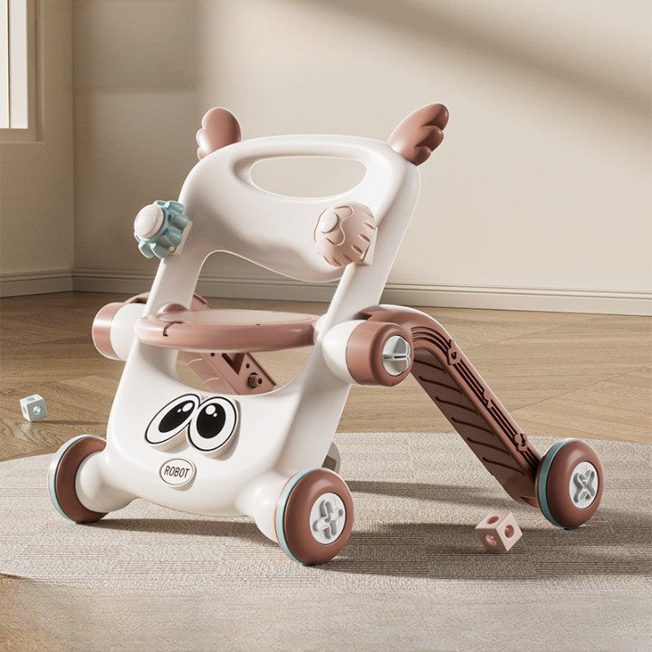 Antemergator pentru Copii 8 in 1, Flippy, Multifunctional, cu Maner de Impingere Detasabil, Scuter, Trotineta, Scaun