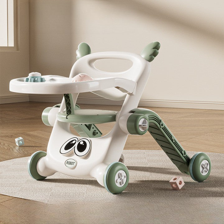 Antemergator pentru Copii 8 in 1, Flippy, Multifunctional, cu Maner de Impingere Detasabil, Scuter, Trotineta, Scaun