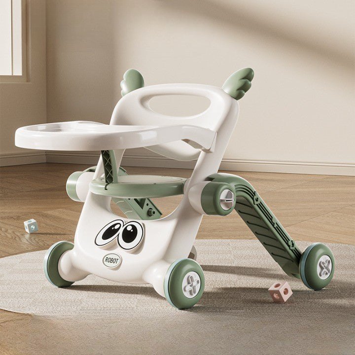 Antemergator pentru Copii 8 in 1, Flippy, Multifunctional, cu Maner de Impingere Detasabil, Scuter, Trotineta, Scaun