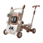 Antemergator pentru Copii 8 in 1, Flippy, Multifunctional, cu Maner de Impingere Detasabil, Scuter, Trotineta, Scaun