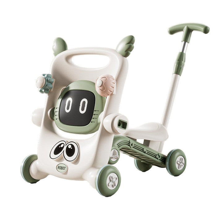 Antemergator pentru Copii 8 in 1, Flippy, Multifunctional, cu Maner de Impingere Detasabil, Scuter, Trotineta, Scaun