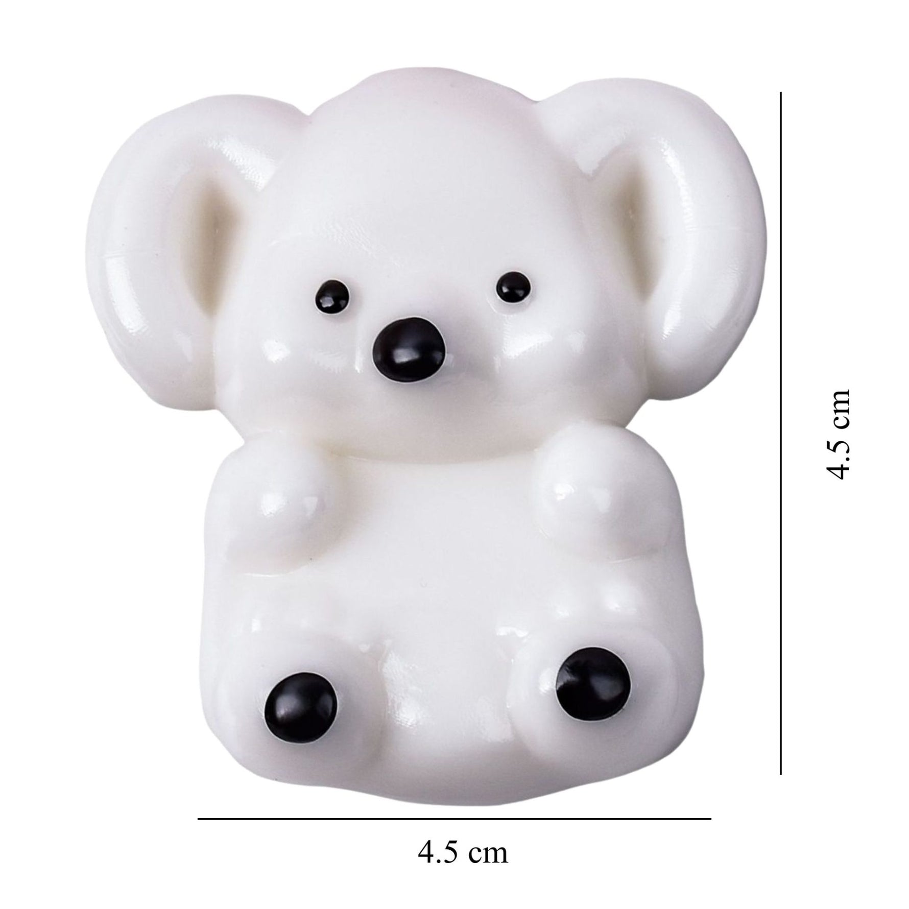 Jucarie Interactiva Antistres pentru Copii, Flippy, Squishy Micul Koala Kawaii, Silicon Moale, 4.5 x 4.5 cm, Alb