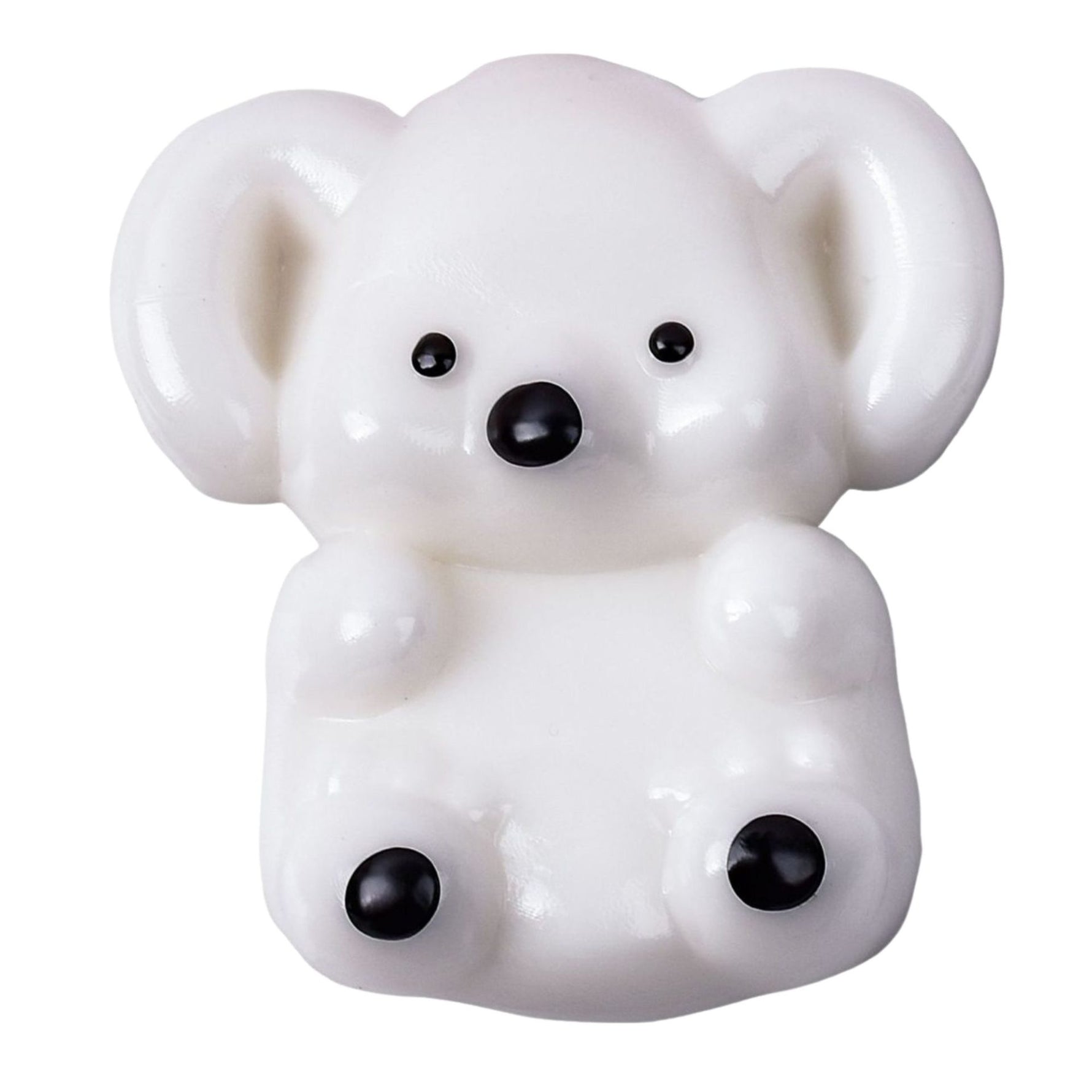 Jucarie Interactiva Antistres pentru Copii, Flippy, Squishy Micul Koala Kawaii, Silicon Moale, 4.5 x 4.5 cm, Alb