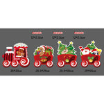 Decoratiune de Craciun, Flippy, pentru Gradina, Tip Trenulet, 4 Figurine + Bete de Infipt in Pamant, din Plastic,