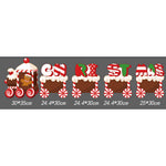 Decoratiune de Craciun, Flippy, pentru Gradina, Tip Trenulet, 5 Figurine + Bete de Infipt in Pamant, din Plastic,