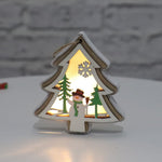 Ornament de Brad, Flippy, cu Lumini LED, din Lemn, Model Brad, Multicolor