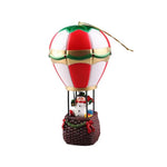 Decoratiune de Craciun tip Balon cu Aer Cald, Flippy, Balon cu Om de Zapada, din Rasina, Model Balon cu Aer Cald si Om