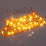 Instalatie LED de Craciun, Flippy, Litere 3D, Merry Christmas, Lumina Calda, 27.5 x 10.5 x 1.4 cm, Galben