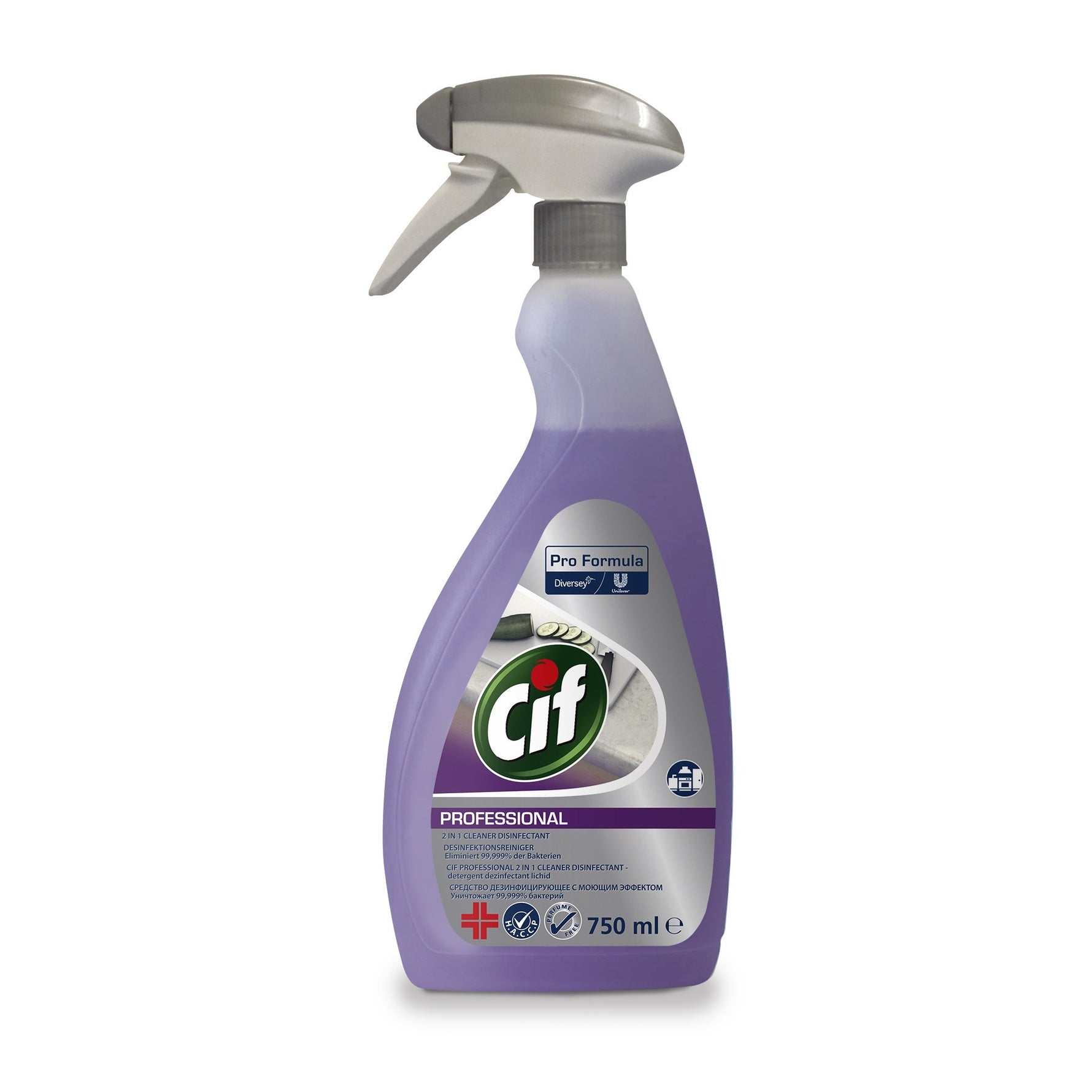 CIF Professional 2-in-1 Detergent Dezinfectant Lichid 0.75 L