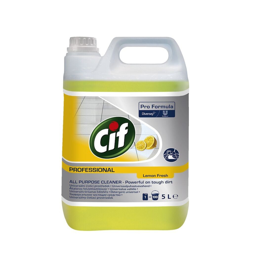 CIF Professional APC Lemon Fresh – Detergent Universal, Parfum de Lamaie 5 L