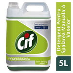 Pachet CIF Professional Dishwasher Extra Strong Lemon – Detergent pentru Spalarea Manuala a Vaselor, cu Lamaie, 2×5 L