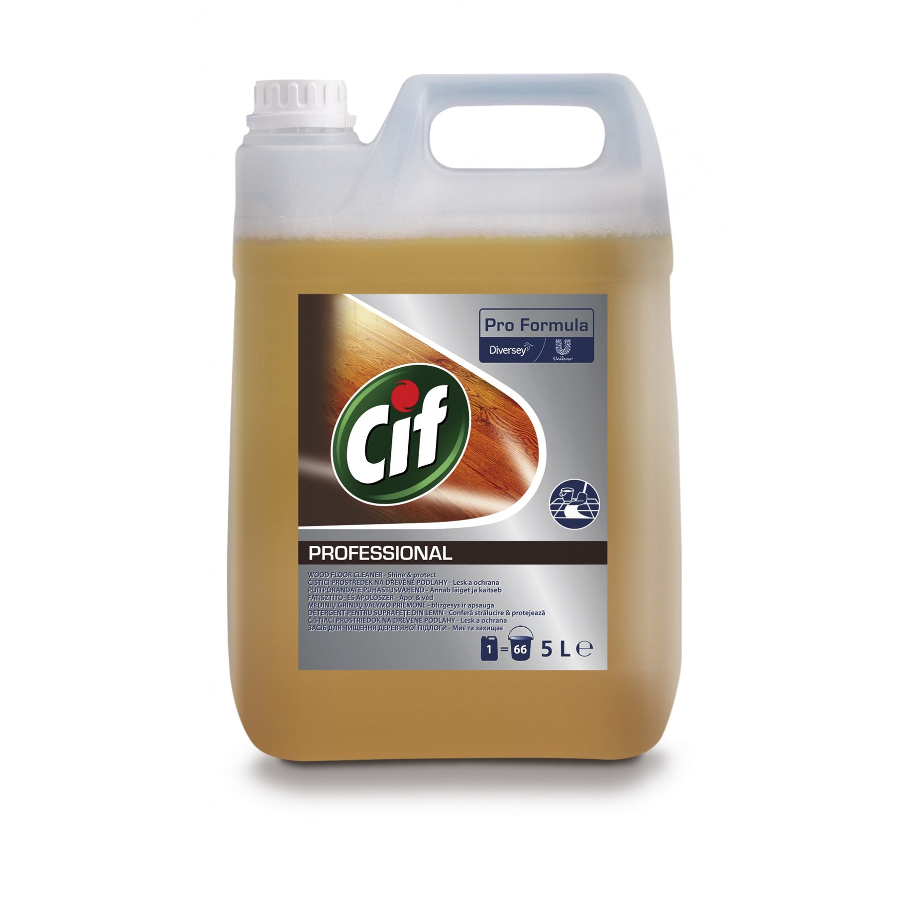 Pachet CIF Professional Wood Floor Cleaner – Detergent pentru Pardoseli din Lemn 2×5 L