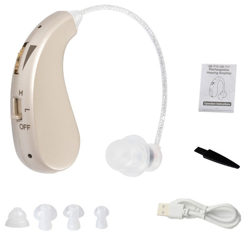 Aparat auditiv retroauricular BTE Reincarcabil, Flippy, Set 2 bucati Stinga Dreapta, Standard European, Aparat auditiv