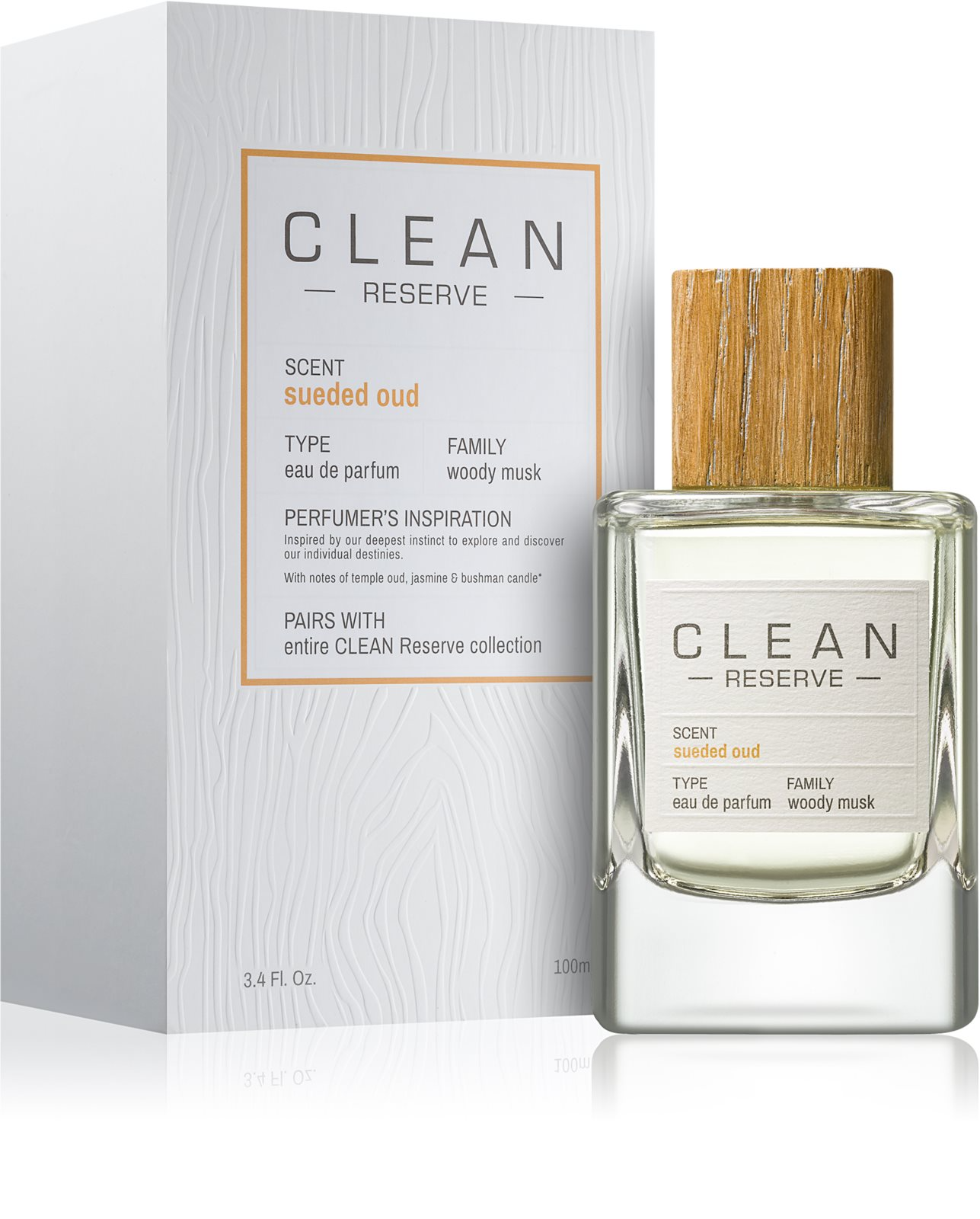 Clean, Reserve - Sueded Oud, Apă de parfum, Unisex, 50 ml - Olmarkt