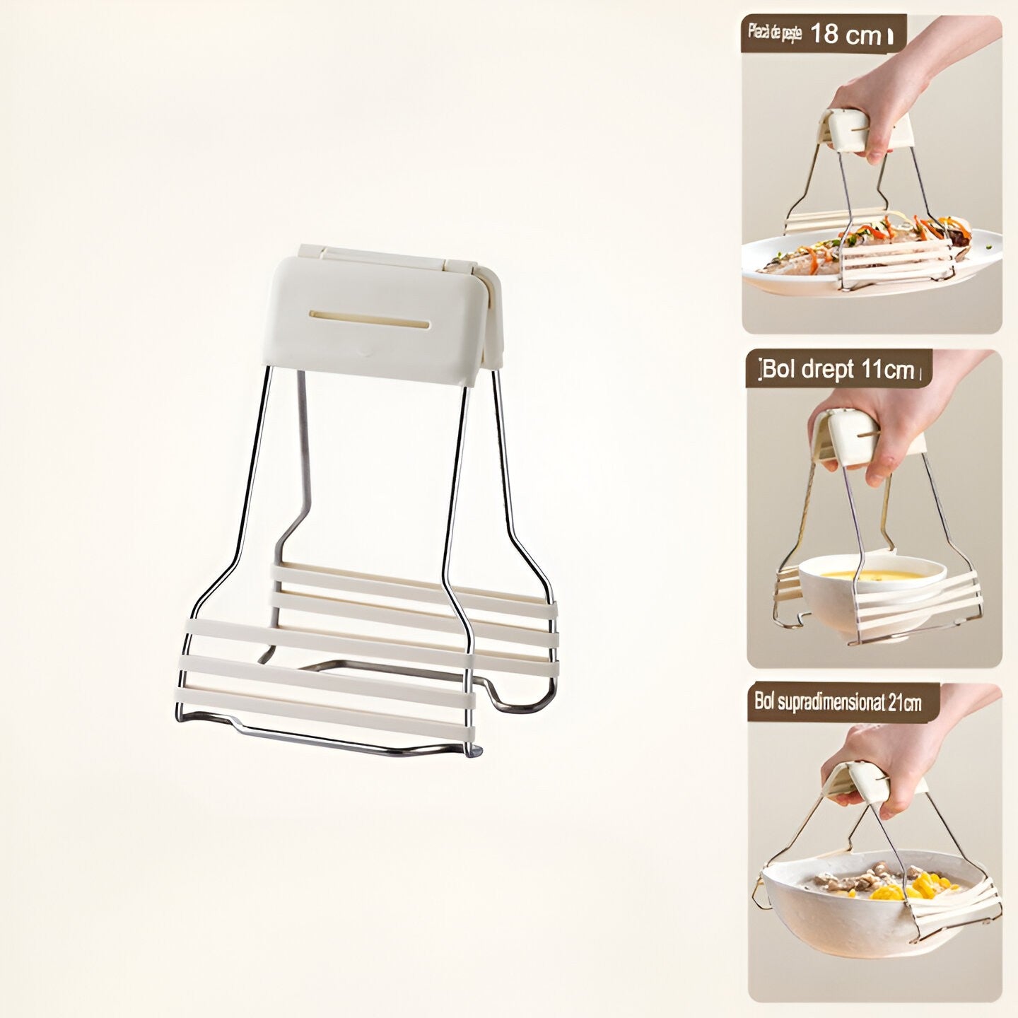 Clema pentru Boluri, Flippy, Anti-Alunecare, din Silicon, de Uz Casnic, Rezistent la Temperaturi Inalte,
