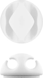 Cleme pentru gestionarea cablurilor cu 2 sloturi Goobay set 6buc alb