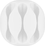 Cleme pentru gestionarea cablurilor cu 3 sloturi Goobay set 4buc alb