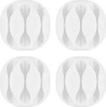 Cleme pentru gestionarea cablurilor cu 3 sloturi Goobay set 4buc alb