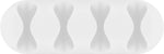 Cleme pentru gestionarea cablurilor cu 4 sloturi Goobay set 2buc alb