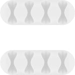 Cleme pentru gestionarea cablurilor cu 4 sloturi Goobay set 2buc alb