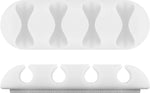 Cleme pentru gestionarea cablurilor cu 4 sloturi Goobay set 2buc alb