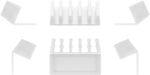Cleme pentru gestionarea cablurilor cu 5 sloturi Goobay set 2buc alb