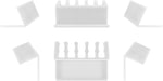 Cleme pentru gestionarea cablurilor cu 5 sloturi Goobay set 2buc alb
