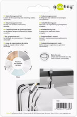 Cleme pentru gestionarea cablurilor Goobay set 5buc alb