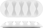 Cleme pentru gestionarea cablurilor Goobay set 5buc alb