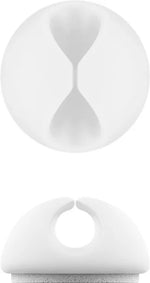 Cleme pentru gestionarea cablurilor Goobay set 5buc alb