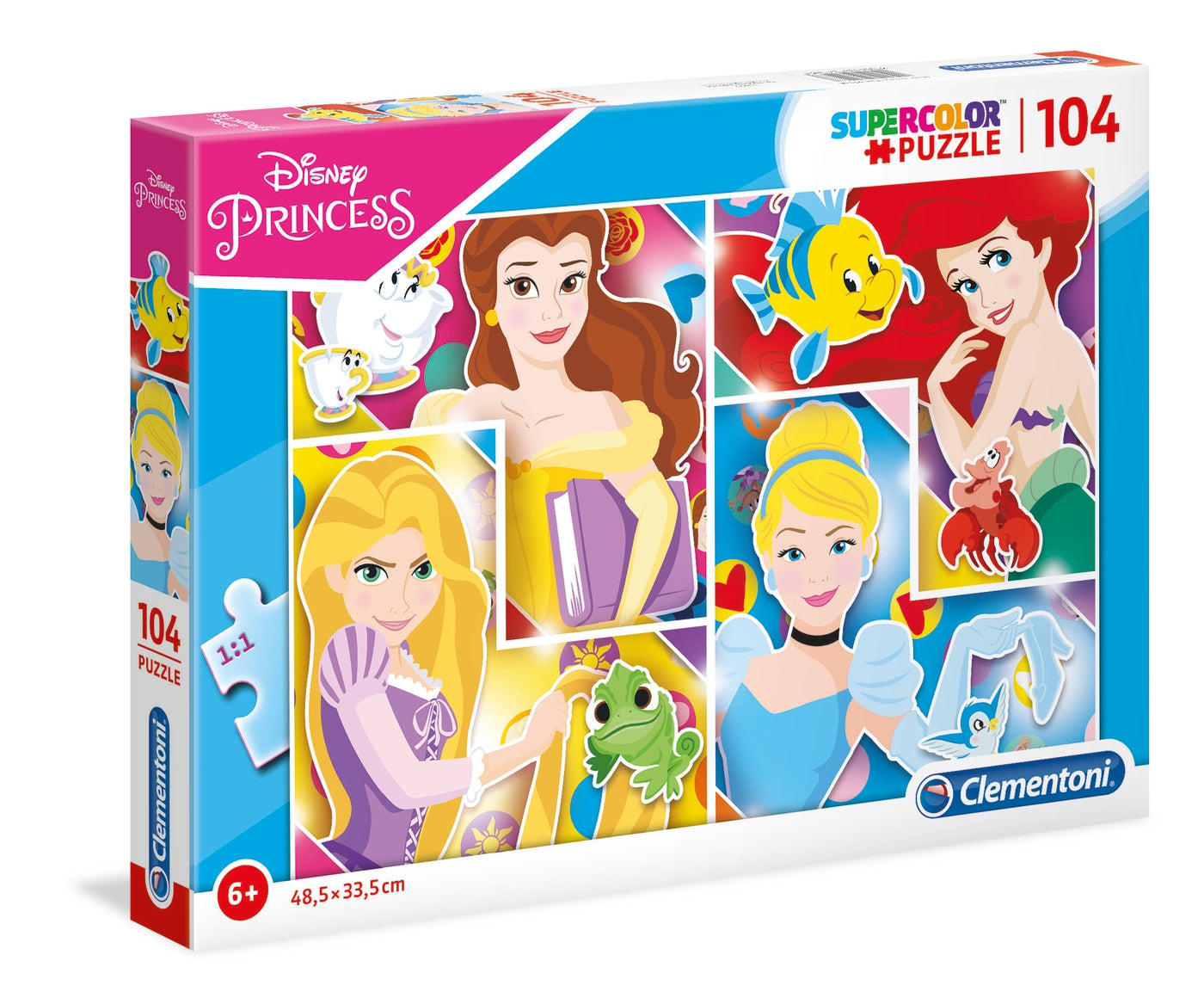 Clementoni, Disney Princess, Puzzle, Pentru fete, 6+ ani, 104 buc - Olmarkt