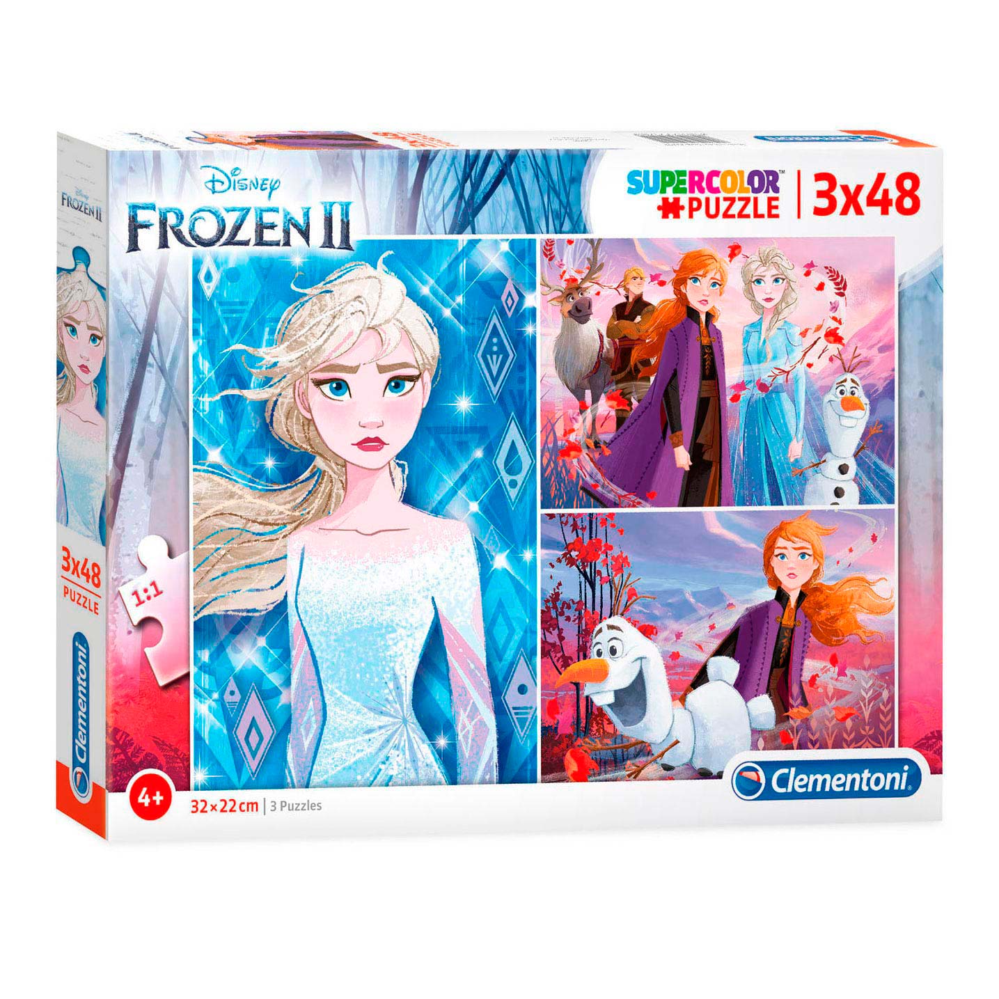 Set Trio, Clementoni, Frozen 2, Puzzle, Unisex, 3 x48 buc - Olmarkt