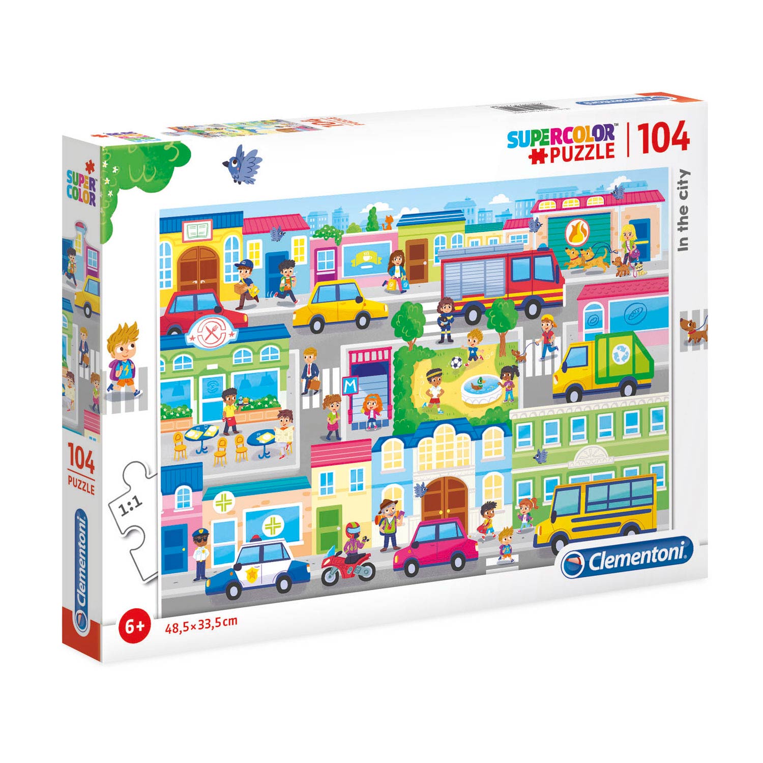 Clementoni, In The City, Puzzle, Pentru băieți, 6+ ani, 104 buc - Olmarkt