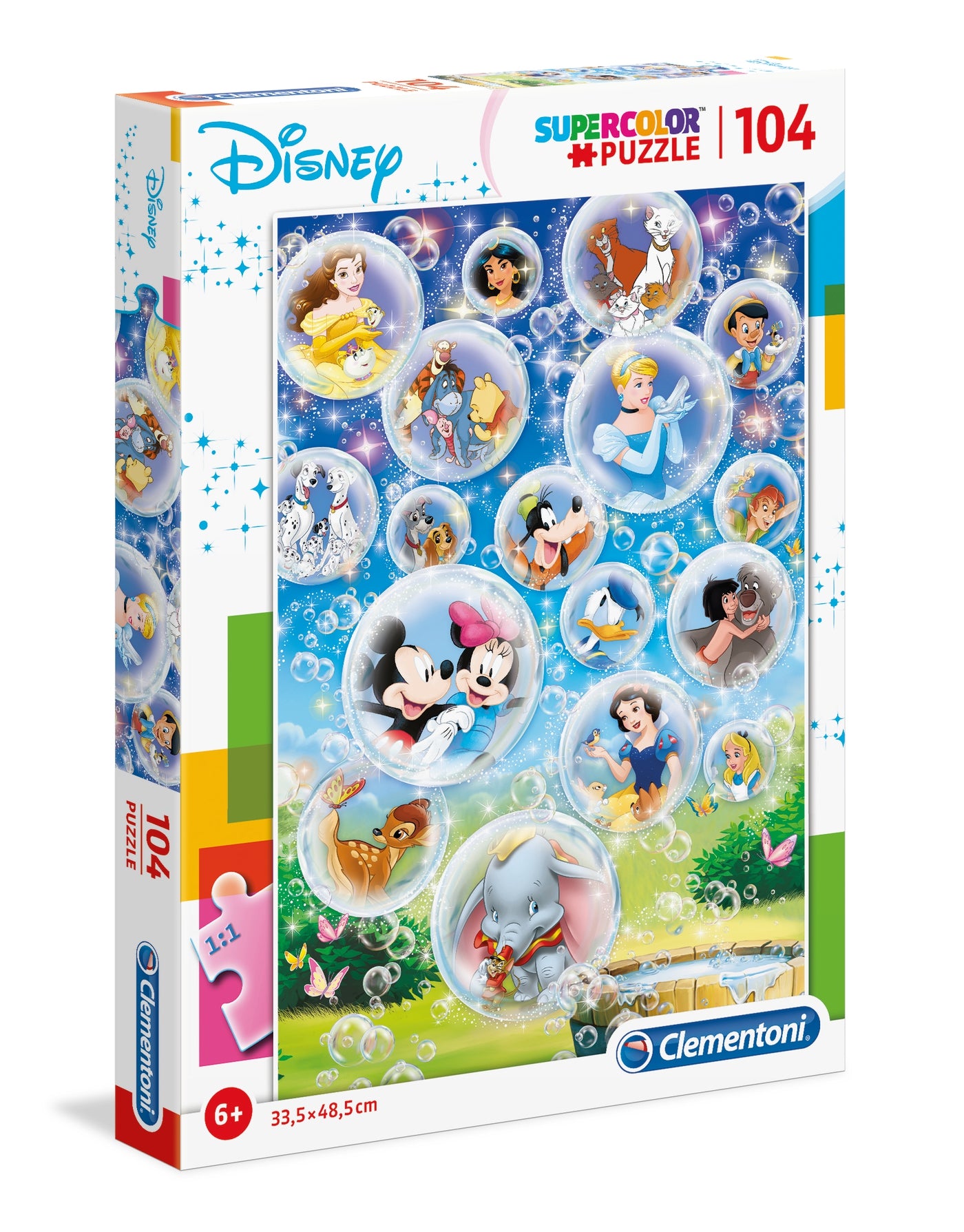 Clementoni, SuperColor, Clasic Disney, Puzzle, Unisex, 6+ ani, 104 buc - Olmarkt