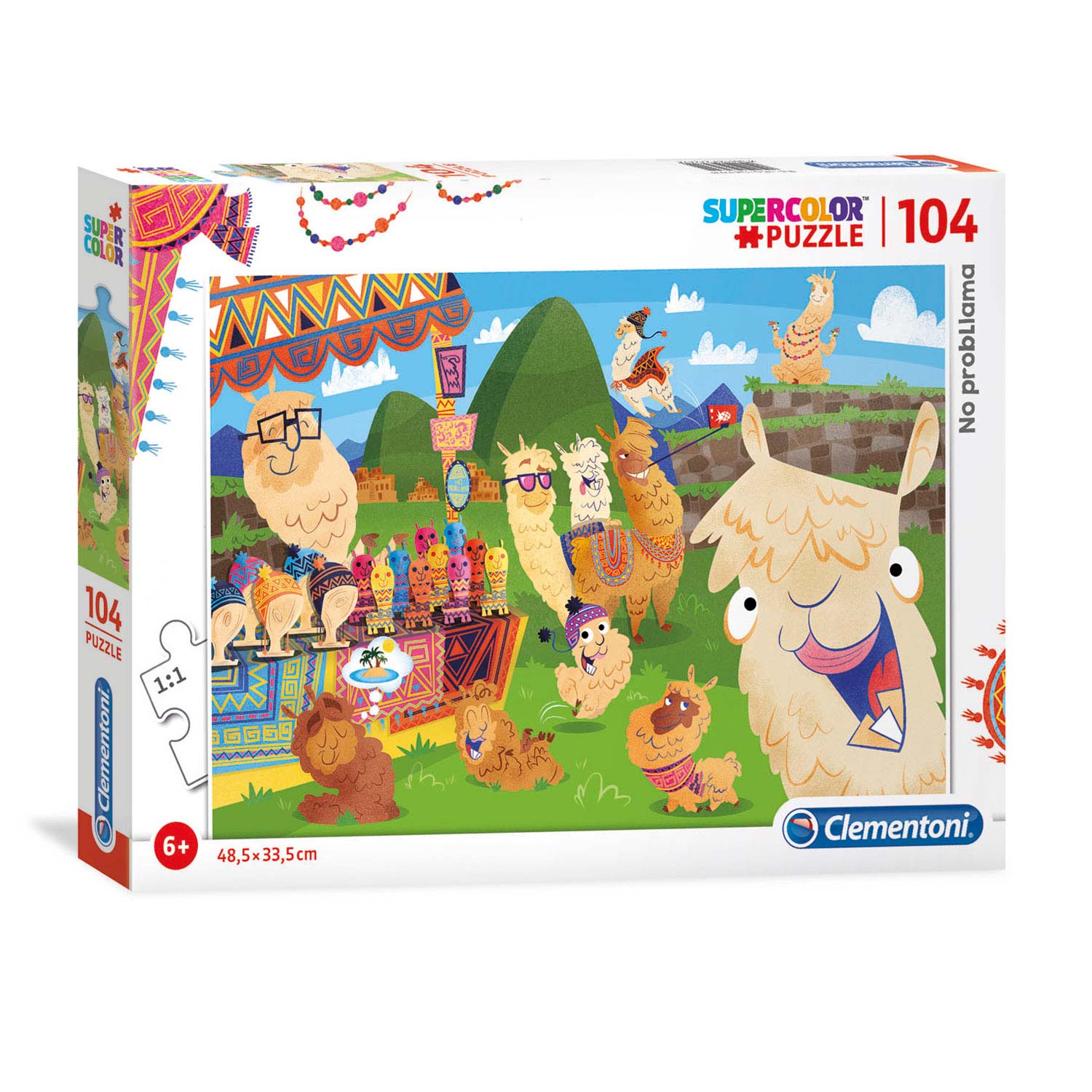 Clementoni, SuperColor, Nicio ProbLLAMA, Puzzle, Unisex, 6+ ani, 104 buc - Olmarkt